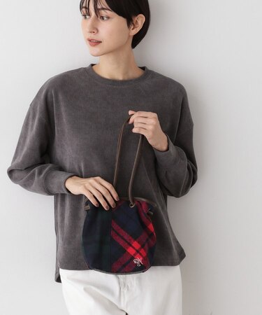 2WAYチェック巾着バッグ