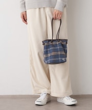 2WAYチェック巾着バッグ