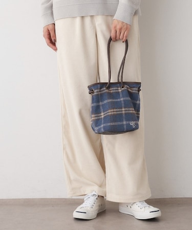 2WAYチェック巾着バッグ
