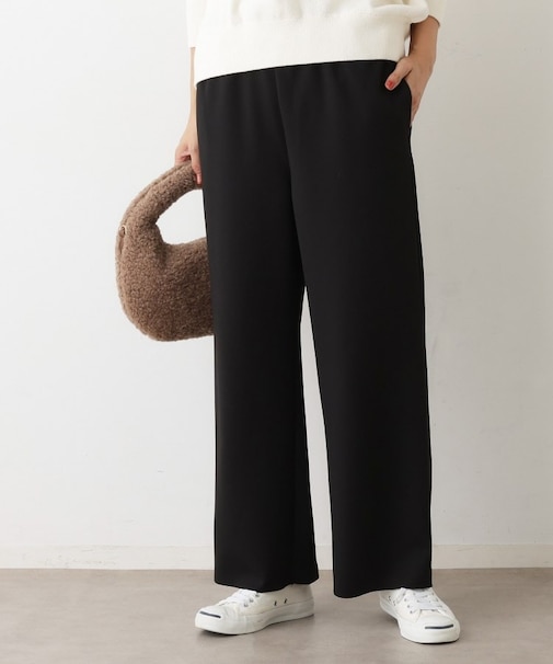 【セットアップ可/洗える】ドライタッチジョーゼットリラクシーパンツ