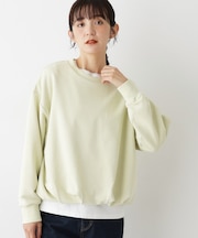 【洗える】バルーンシルエットミニ裏毛プルオーバー