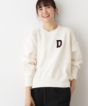 【洗える】Dサガラ刺繍ワッペン付きニット