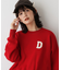 【洗える】Dサガラ刺繍ワッペン付きニット