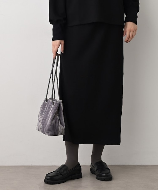 【セットアップ可/洗える】切り替えデザインサイドリブスカート