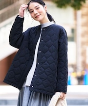 キルトノーカラージャケット