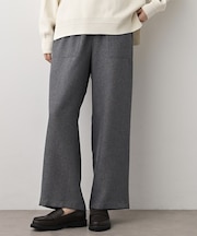 【セットアップ可/ウエスト総ゴム】ツイードライクワイドパンツ