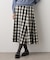【洗える】チェック柄起毛フレアスカート