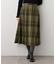 【洗える】チェック柄起毛フレアスカート