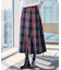 【洗える】チェック柄起毛フレアスカート