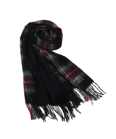 バイカラーチェックストール