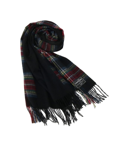 バイカラーチェックストール