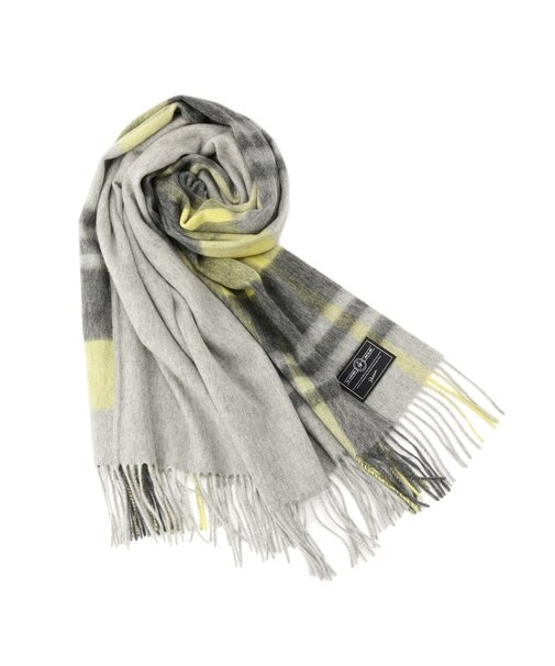 バイカラーチェックストール