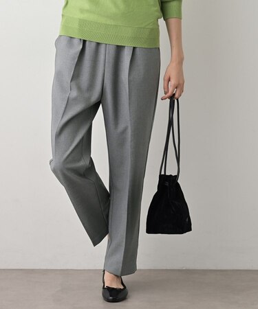 【ウエストゴム/裏地付き】コンフォートテーパードパンツ