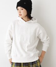 【ユニセックス/洗える】ネップ裏毛フーディートレーナー