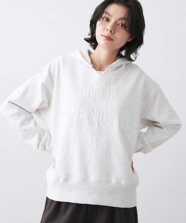 【ユニセックス/洗える】ネップ裏毛フーディートレーナー