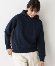 【ユニセックス/洗える】ネップ裏毛フーディートレーナー