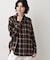 【洗える】起毛オンブレーチェック柄シャツ
