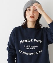 【ユニセックス/洗える】ネップ裏毛スウェットトレーナー