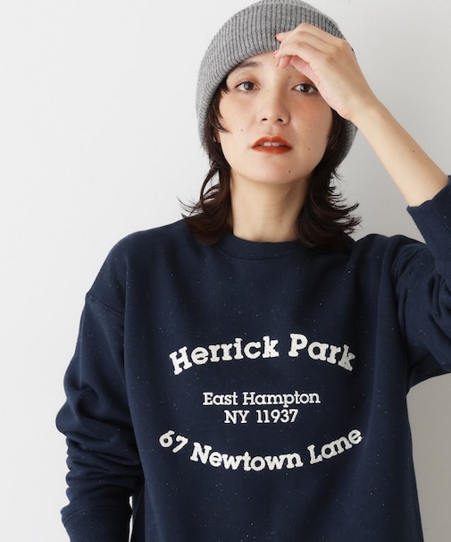 【ユニセックス/洗える】ネップ裏毛スウェットトレーナー