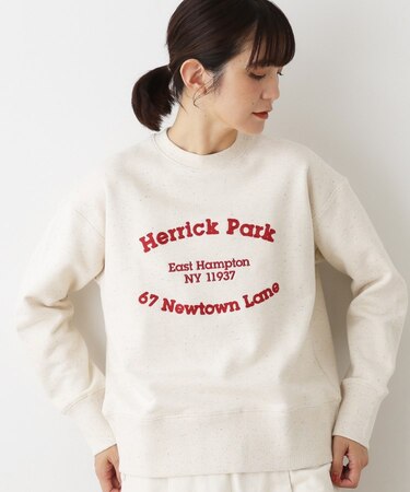 【ユニセックス/洗える】ネップ裏毛スウェットトレーナー