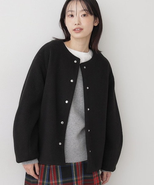 メランジ起毛ジャケット