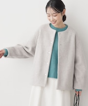 メランジ起毛ジャケット