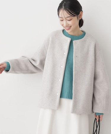メランジ起毛ジャケット