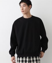 【洗える】ソロテックスワッフルクルーネック