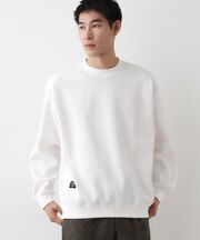 【洗える】ソロテックスワッフルクルーネック