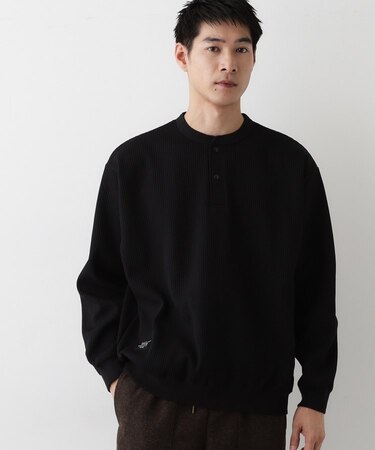 【洗える】ソロテックスヘンリーネック