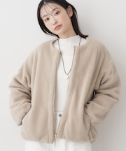 【2WAY】リバーシブルタフタボアアウター