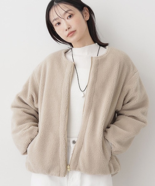 【2WAY】リバーシブルタフタボアアウター