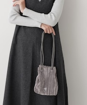 ベロア巾着バッグ