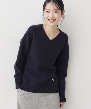 ウールカシミヤVネック