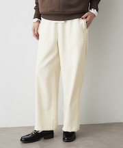 【裏地付き/洗える】コンフォートワイドパンツ