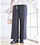 【裏地付き/洗える】コンフォートワイドパンツ