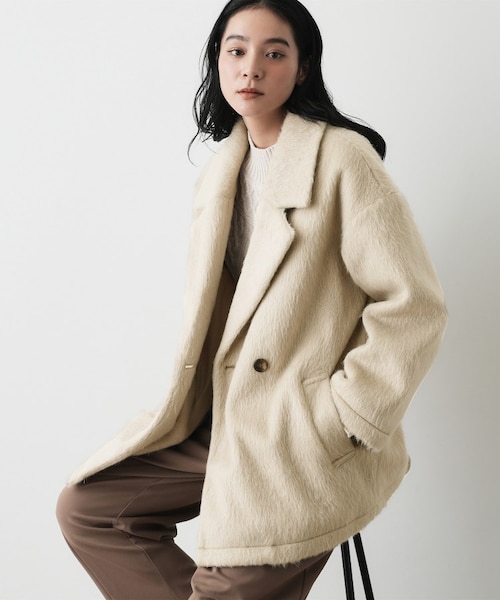ダブルフェイスショートコートリラックスフィット｜ユニクロの通販