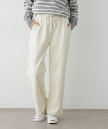 【洗える/ウエストゴム】裏起毛コーデュロイイージーパンツ