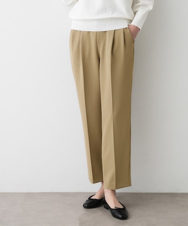 【洗える】マットドレープワイドパンツ