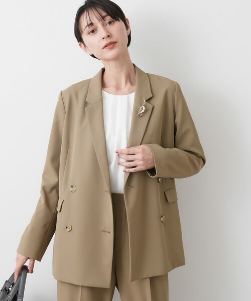 新品タグ付　アンタイトル　STORY掲載マニッシュトロピカル ダブルジャケット 入卒／セレモニー／お仕事／セットアップ可能】ダブルジャケット