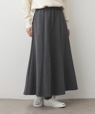 【ウエストゴム/洗える】ダンボールコットンフレアスカート