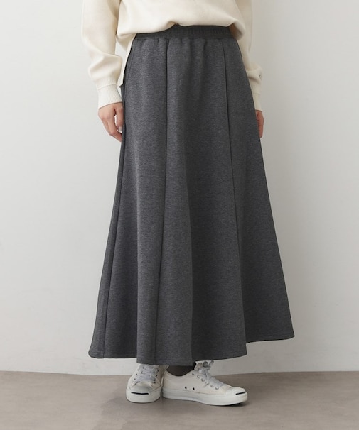 【ウエストゴム/洗える】ダンボールコットンフレアスカート