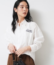 【洗える】刺繍ロゴ入りオーバーシャツ