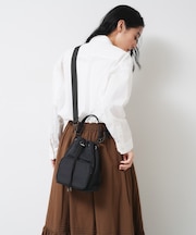 【2WAY/軽量】巾着ショルダーバッグ