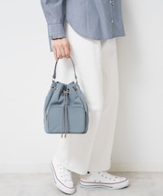 【2WAY/軽量】巾着ショルダーバッグ