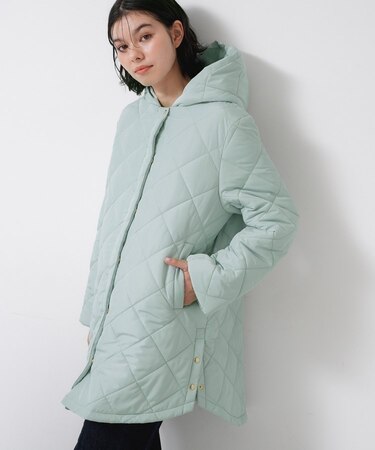 【2WAY/洗える】中綿キルトコート