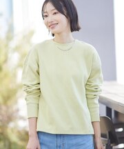 【前後2WAY/洗える】ドロストリブカットソー