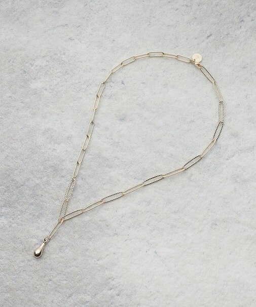 ミックスチェーンYラインネックレス