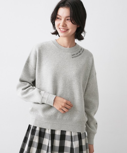 【ユニセックス/洗える】ロゴ刺繍入りコットンジャカード