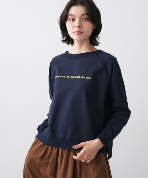 【洗える】ラグラン切り替えミニロゴカットソー